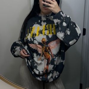 Oversized Nirvana crewneck long sleeve